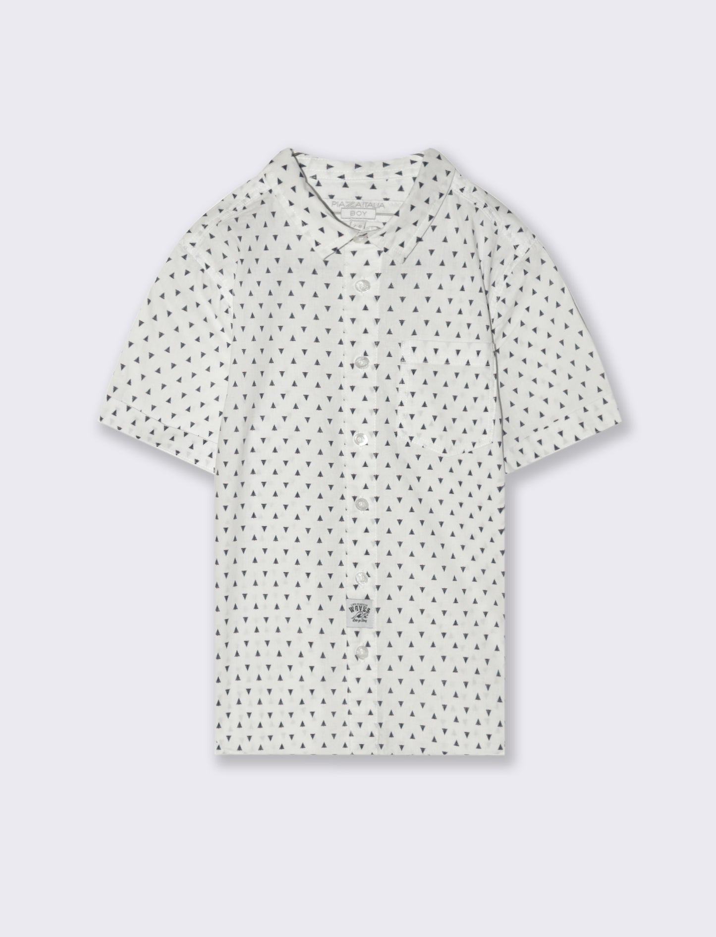 Camicia micro stampa da bambino - Bianco