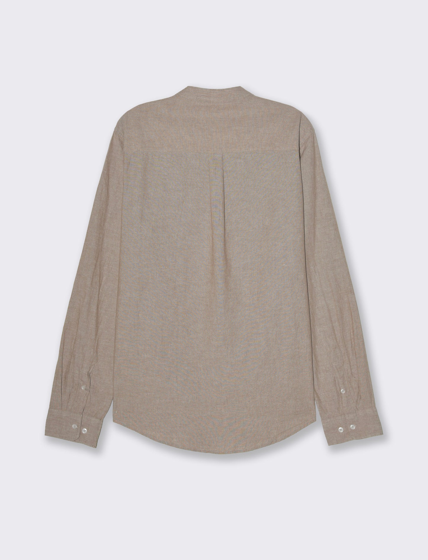 Camicia misto lino effetto melange da uomo - Grigio tortora