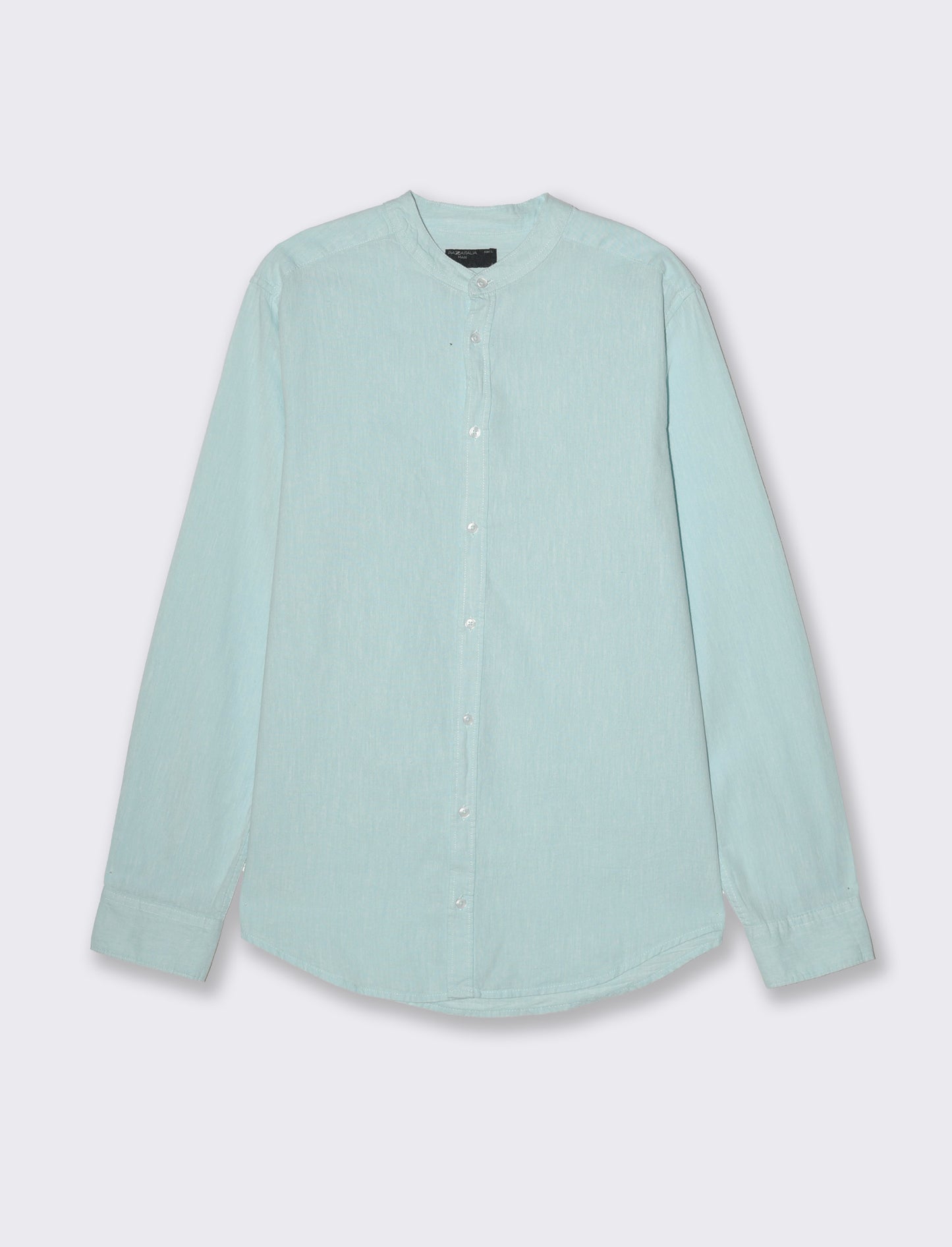Camicia misto lino effetto melange da uomo - Verde acqua