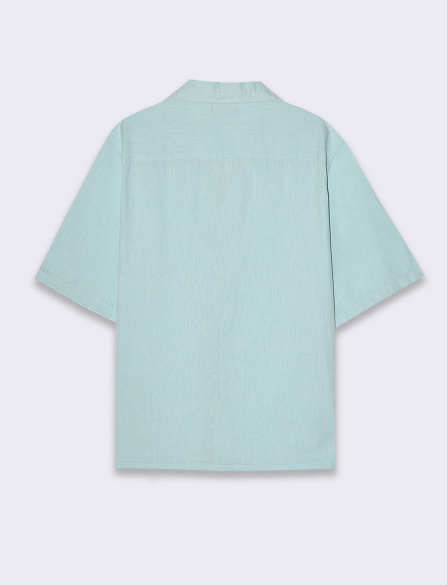 Camicia misto lino effetto melange da uomo - Verde acqua