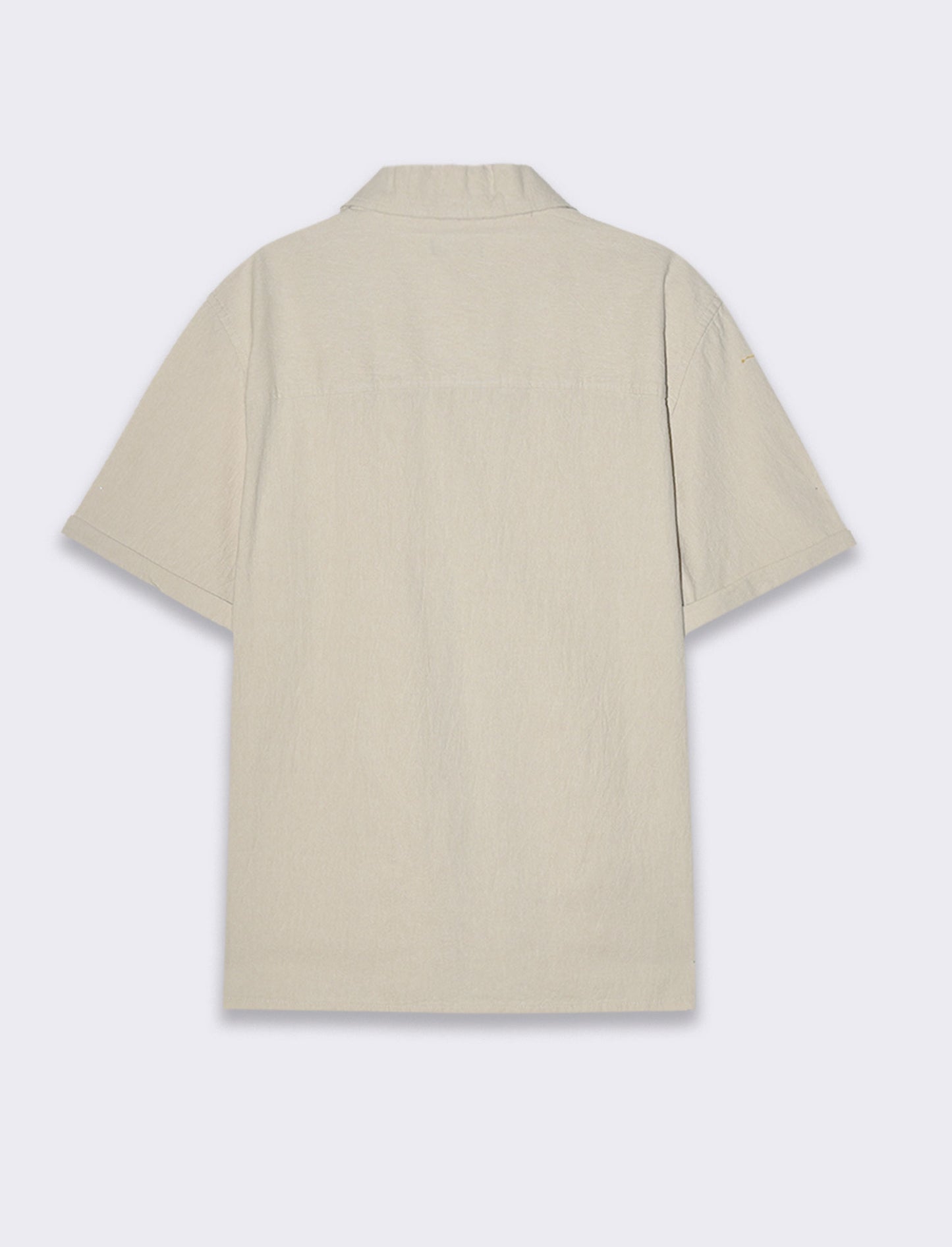 Camicia misto lino effetto melange da uomo - Corallo