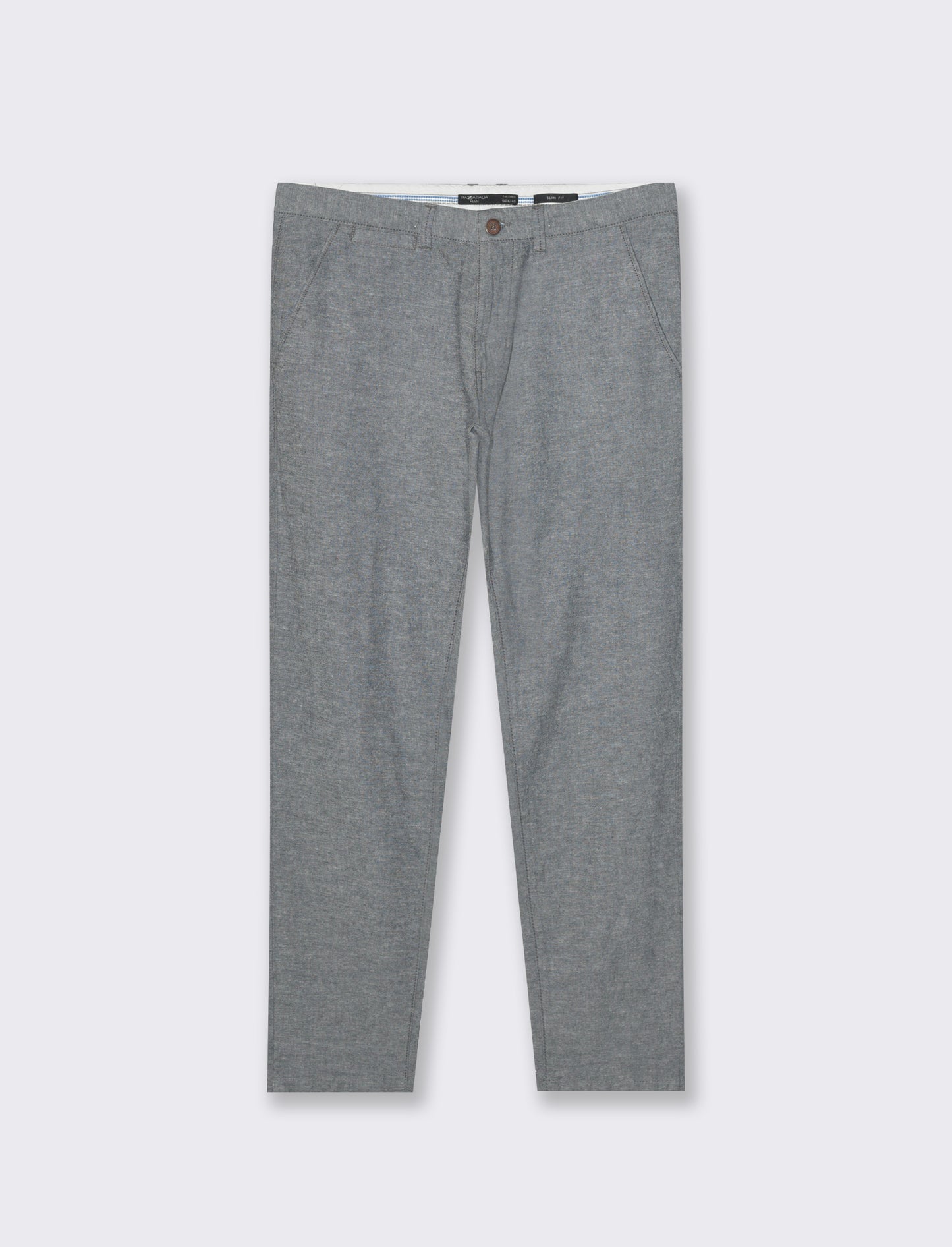 Pantaloni chino misto lino da uomo - Blu