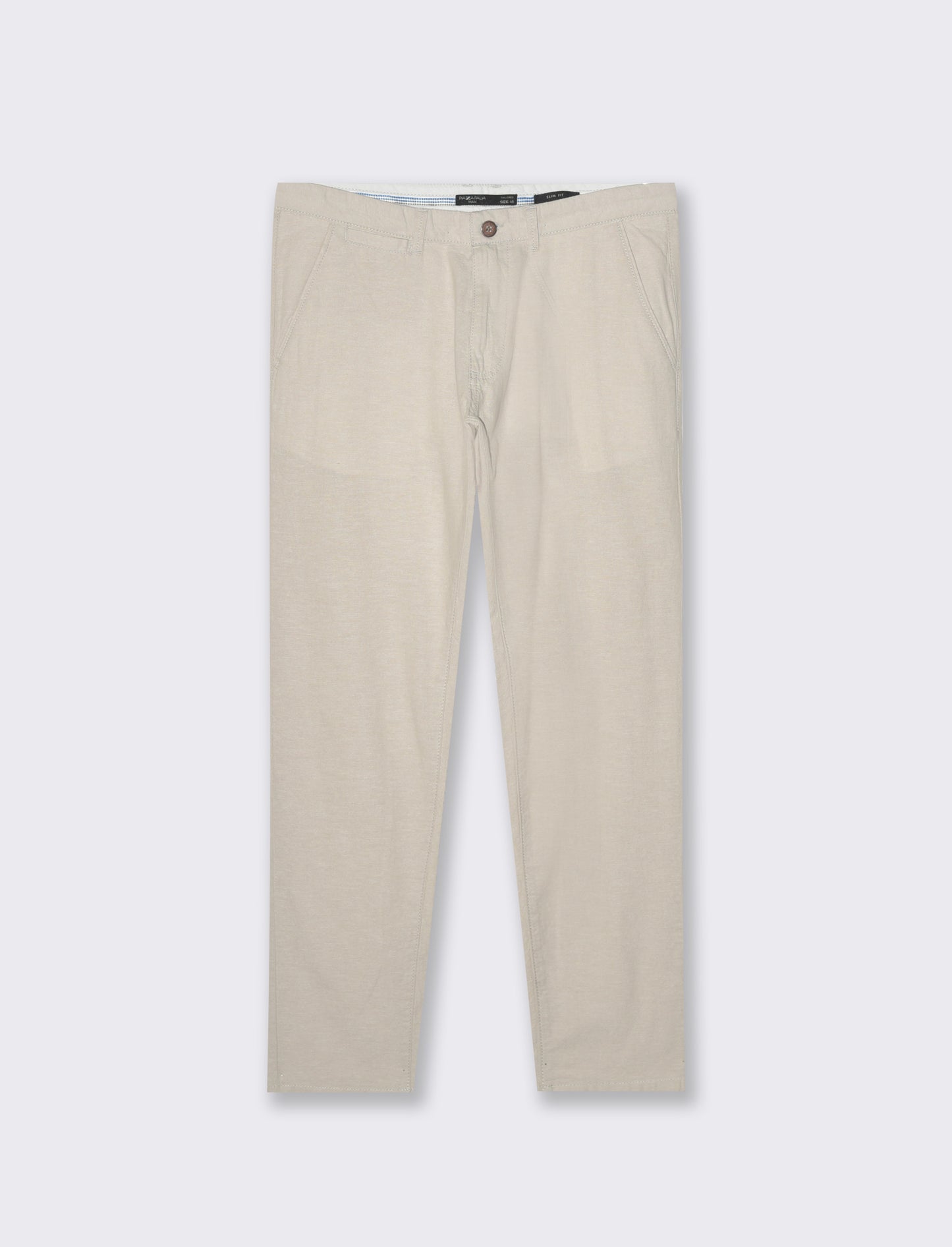 Pantaloni chino misto lino da uomo - Sabbia