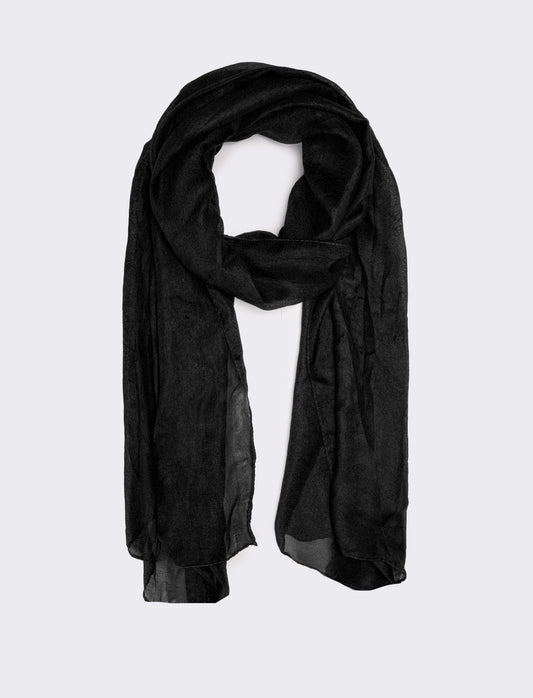 Foulard donna organza - Nero
