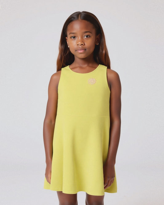 Girl's summer dress - Yellow