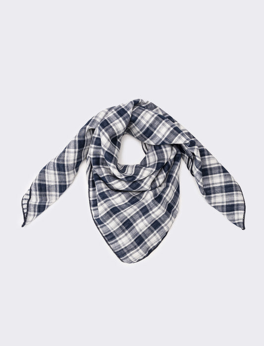 Foulard bambino double face - Blu