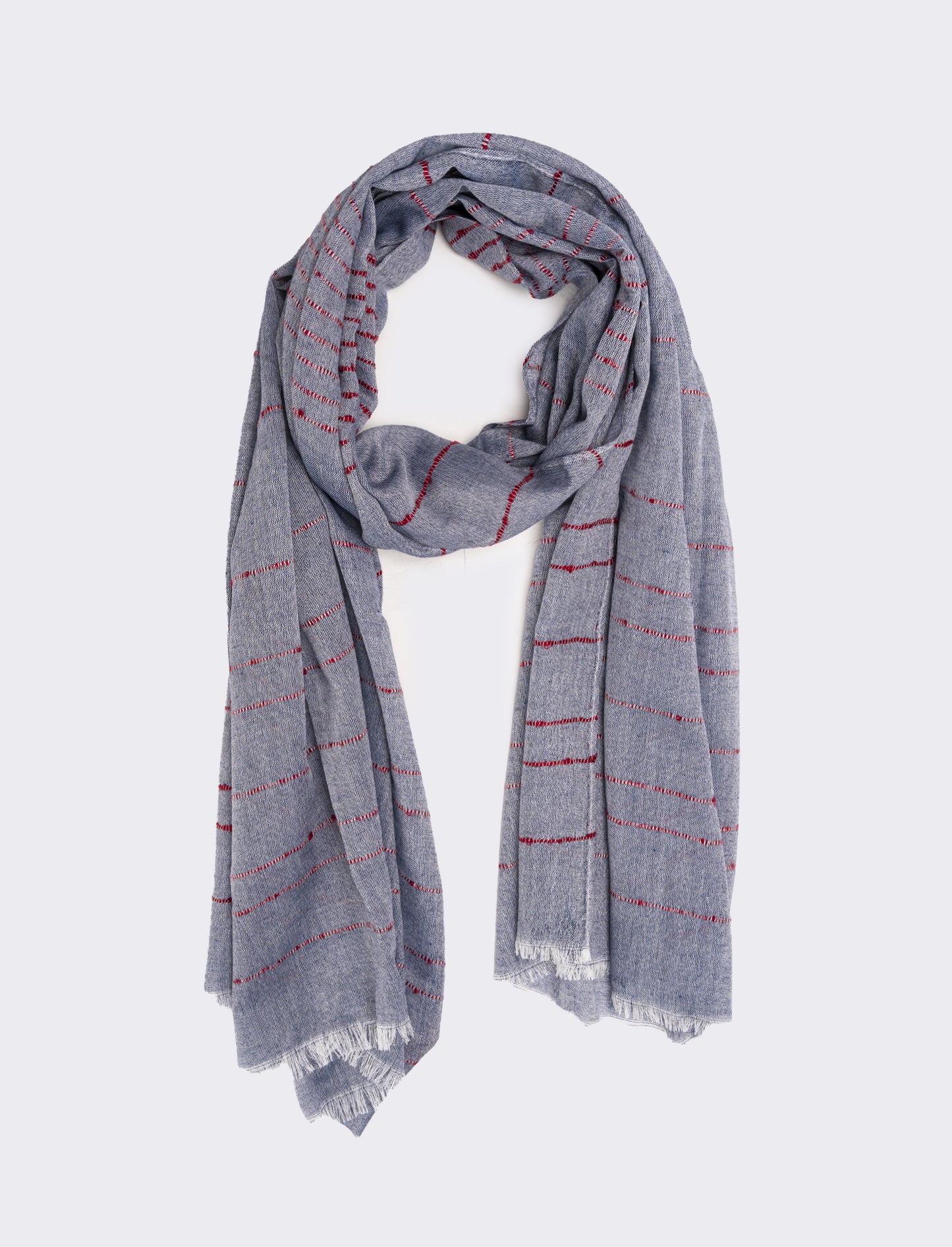 Foulard uomo righe - Blu