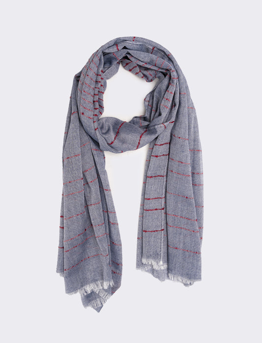 Foulard uomo righe - Blu