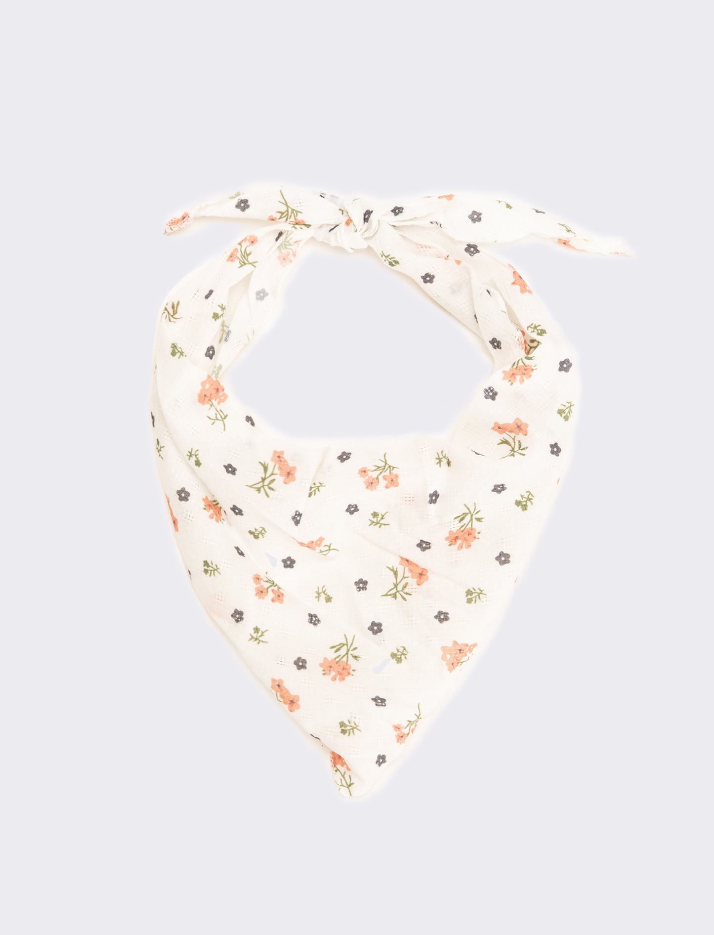 Foulard bambina triangolo fiorellini - Bianco