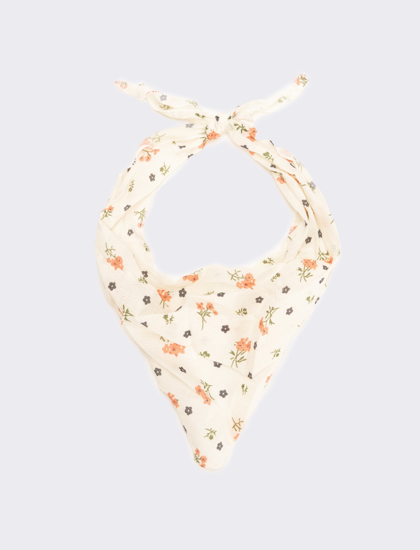 Foulard bambina triangolo fiorellini - Beige