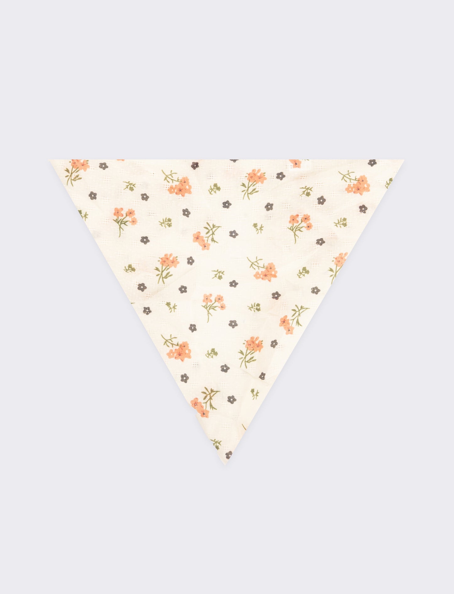 Foulard bambina triangolo fiorellini - Beige