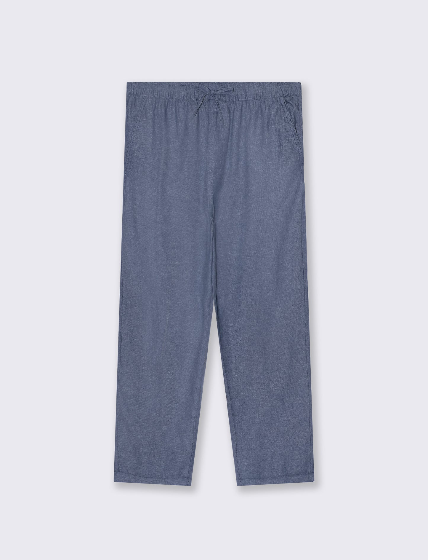 Pantaloni jogger in cotone effetto melange da uomo - Blu