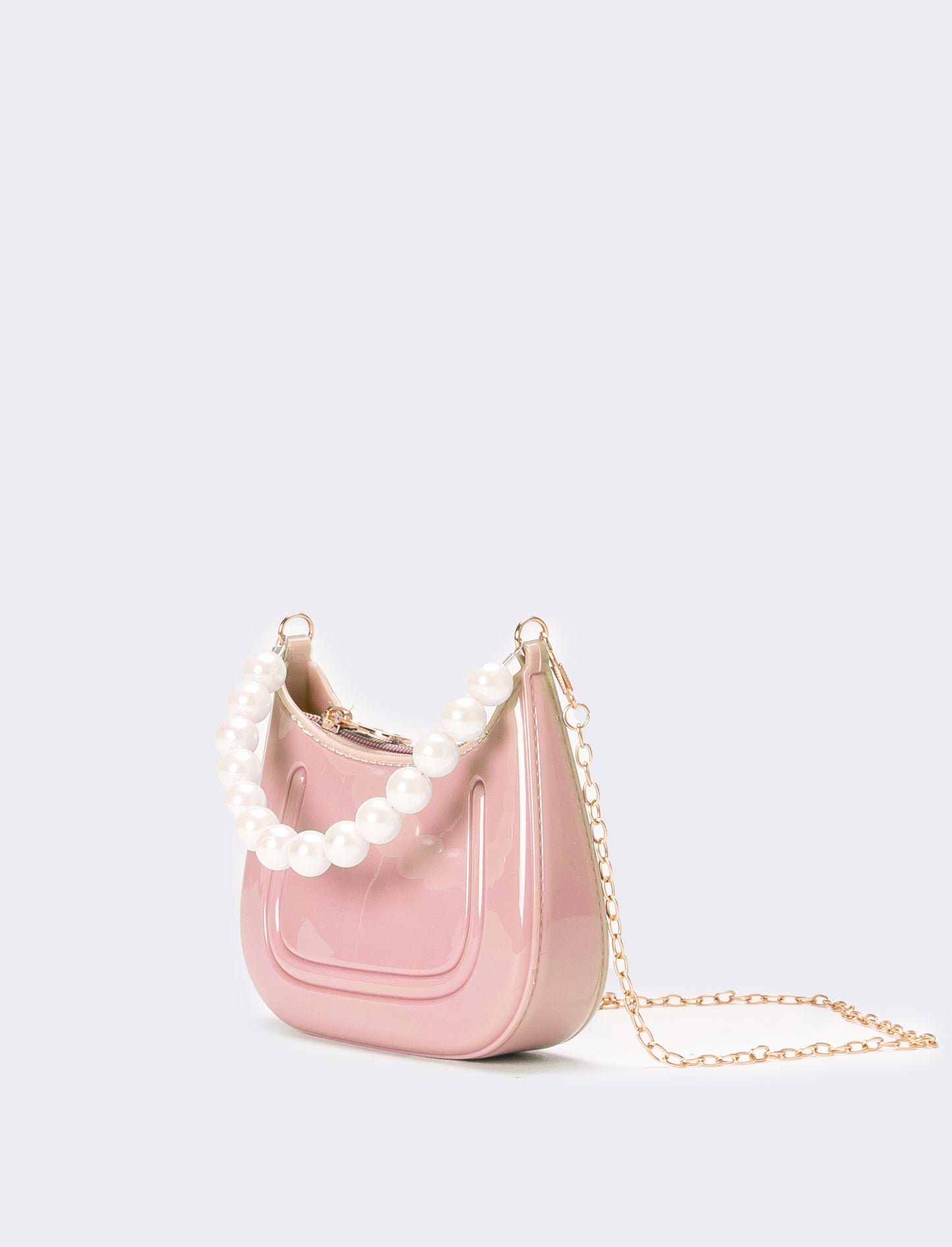 Borsa bambina con manico perle - Pesca