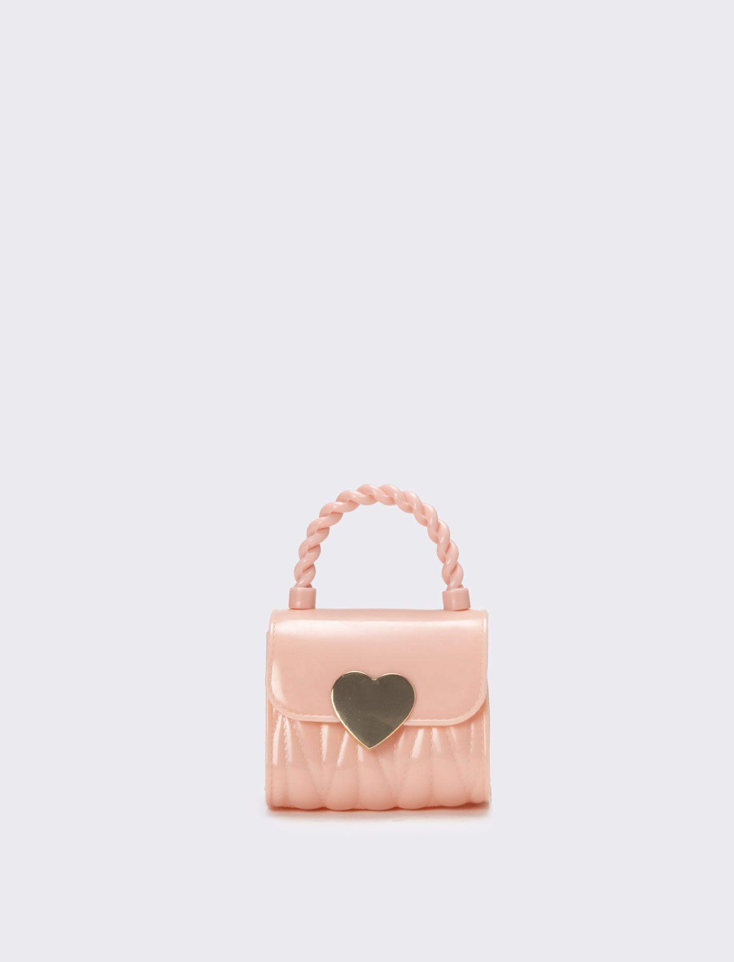 Borsa bambina con patta e chiusura cuore - Rosa