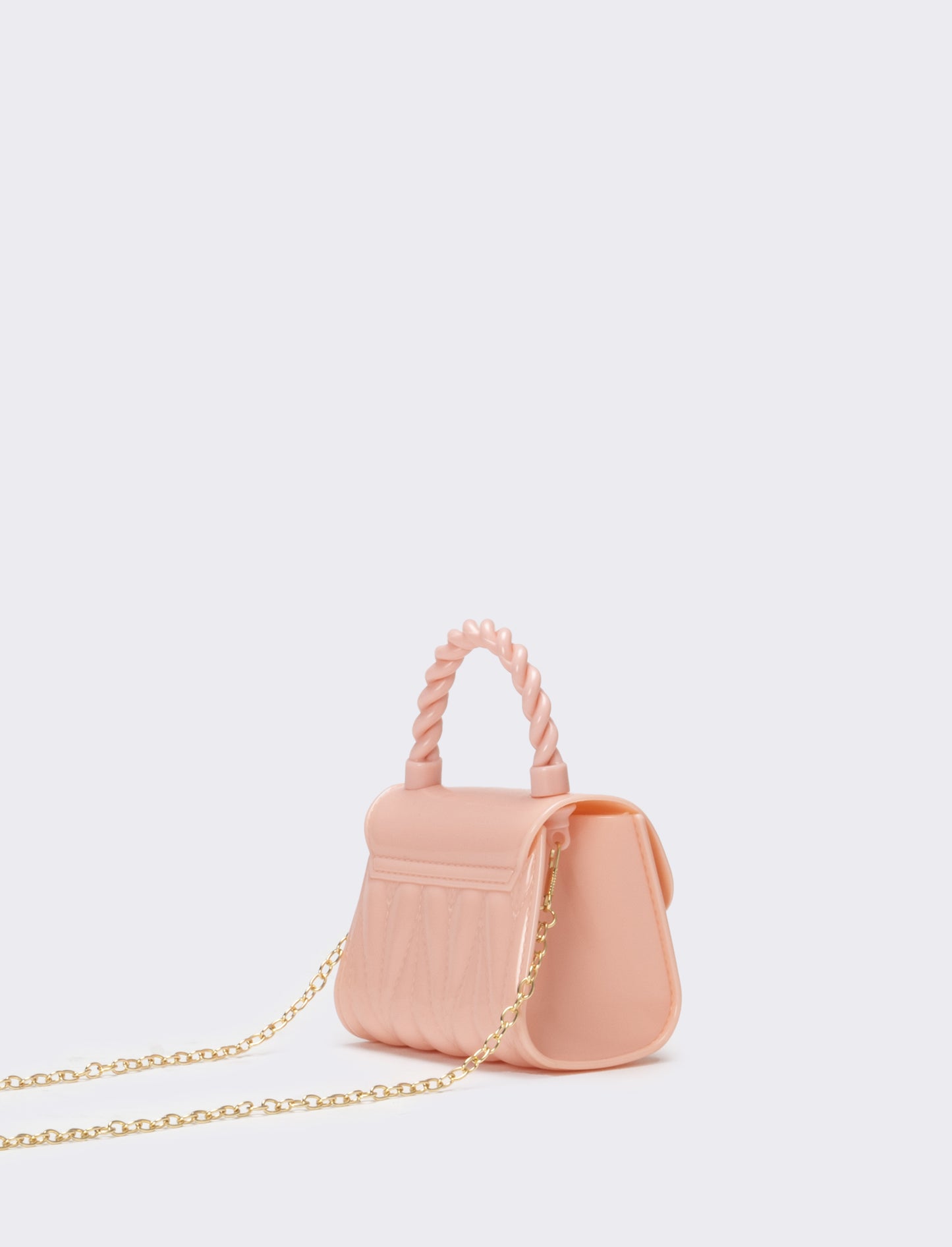Borsa bambina con patta e chiusura cuore - Rosa