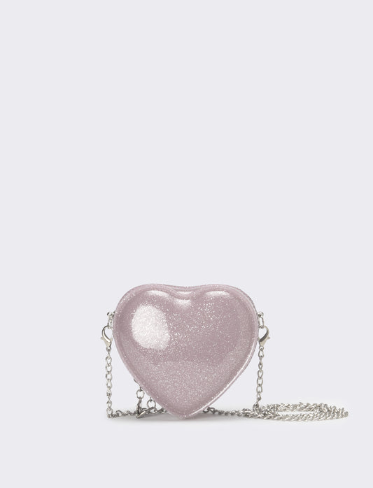 Borsa bambina cuore con glitter - Rosa