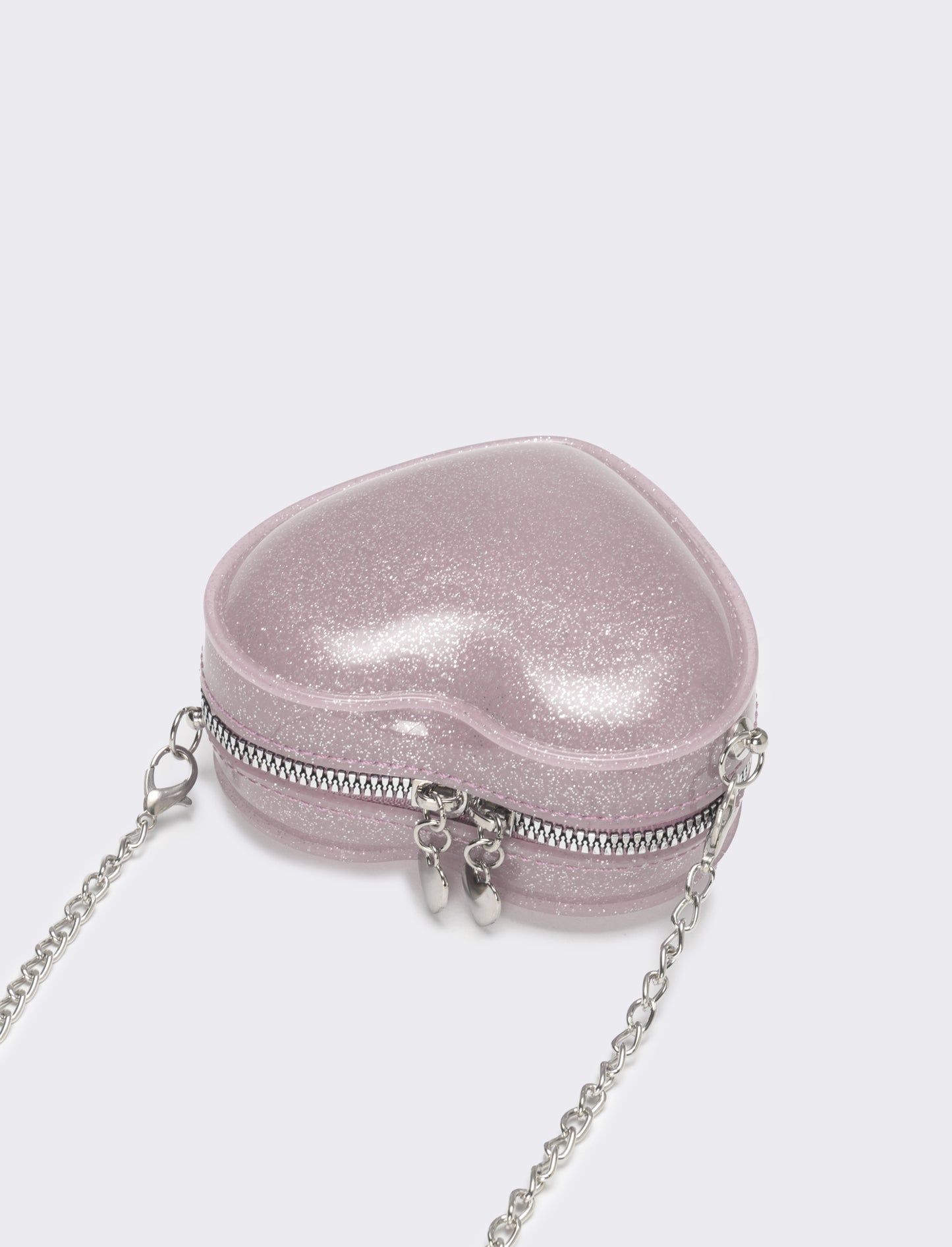 Borsa bambina cuore con glitter - Rosa