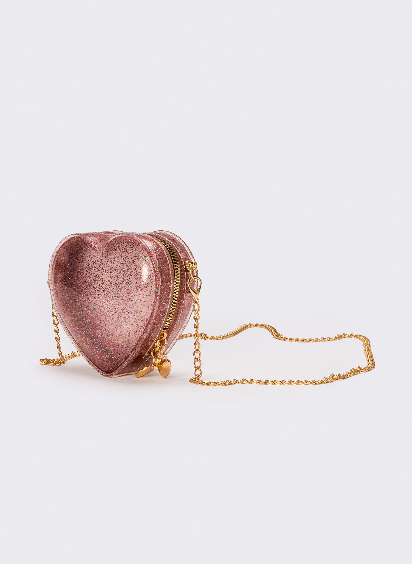 Borsa bambina cuore con glitter - Rosa