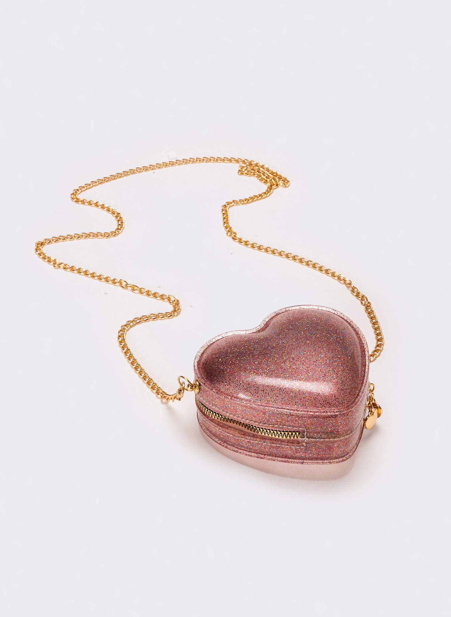 Borsa bambina cuore con glitter - Rosa