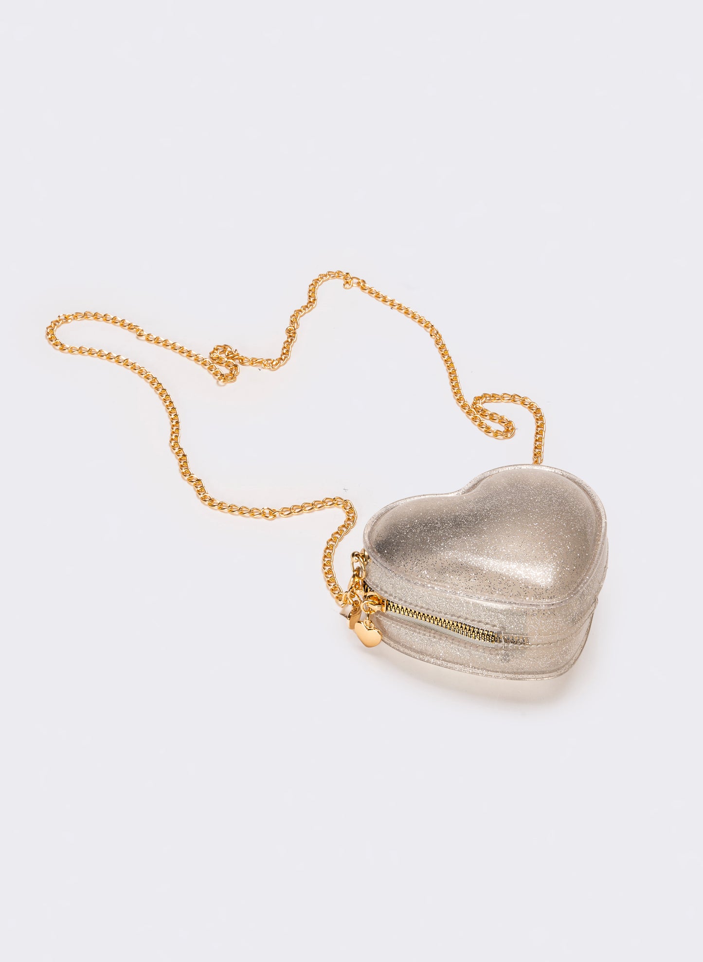 Borsa bambina cuore con glitter - Bianco