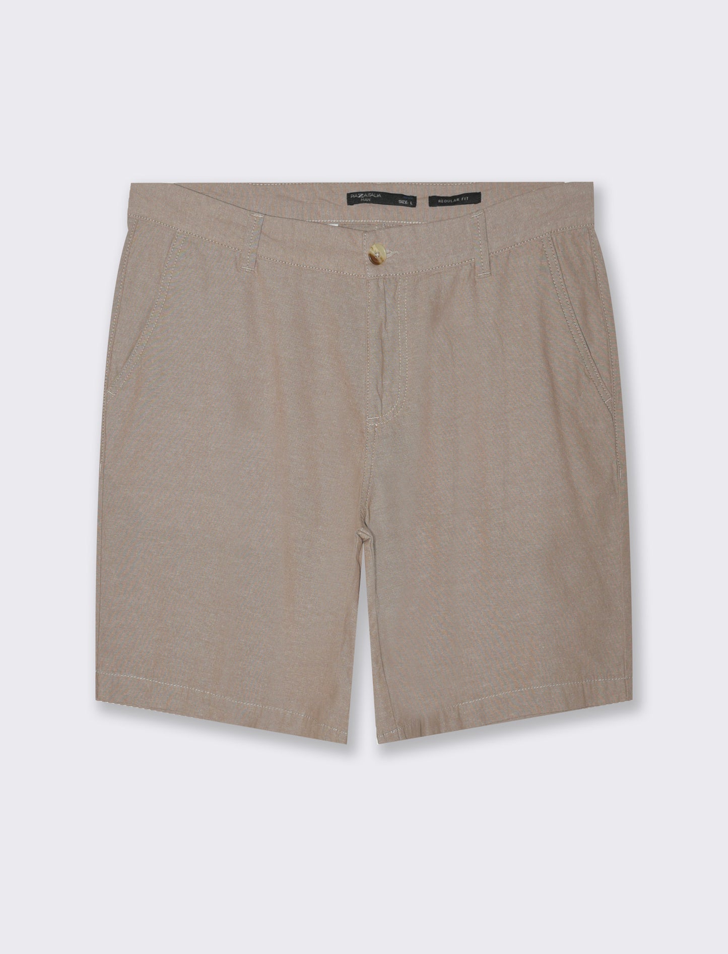 Pantaloni jogger in cotone effetto melange da uomo - Grigio tortora