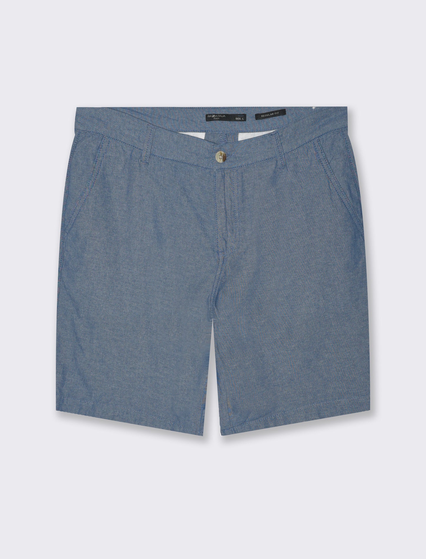 Pantaloni jogger in cotone effetto melange da uomo - Blu
