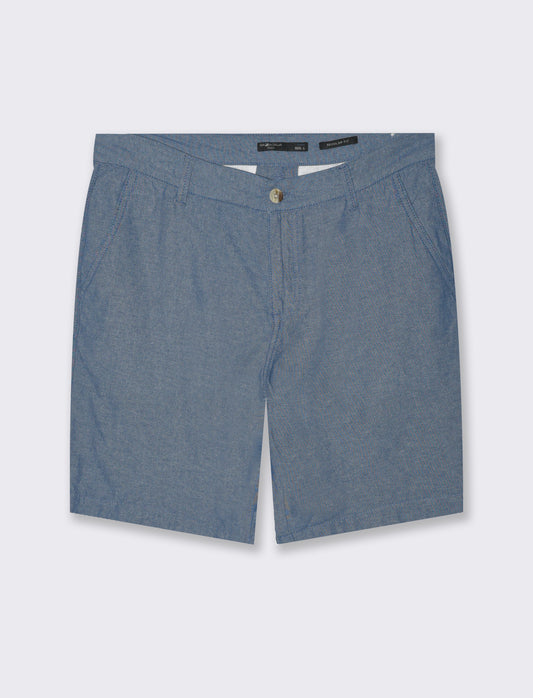 Pantaloni jogger in cotone effetto melange da uomo - Blu