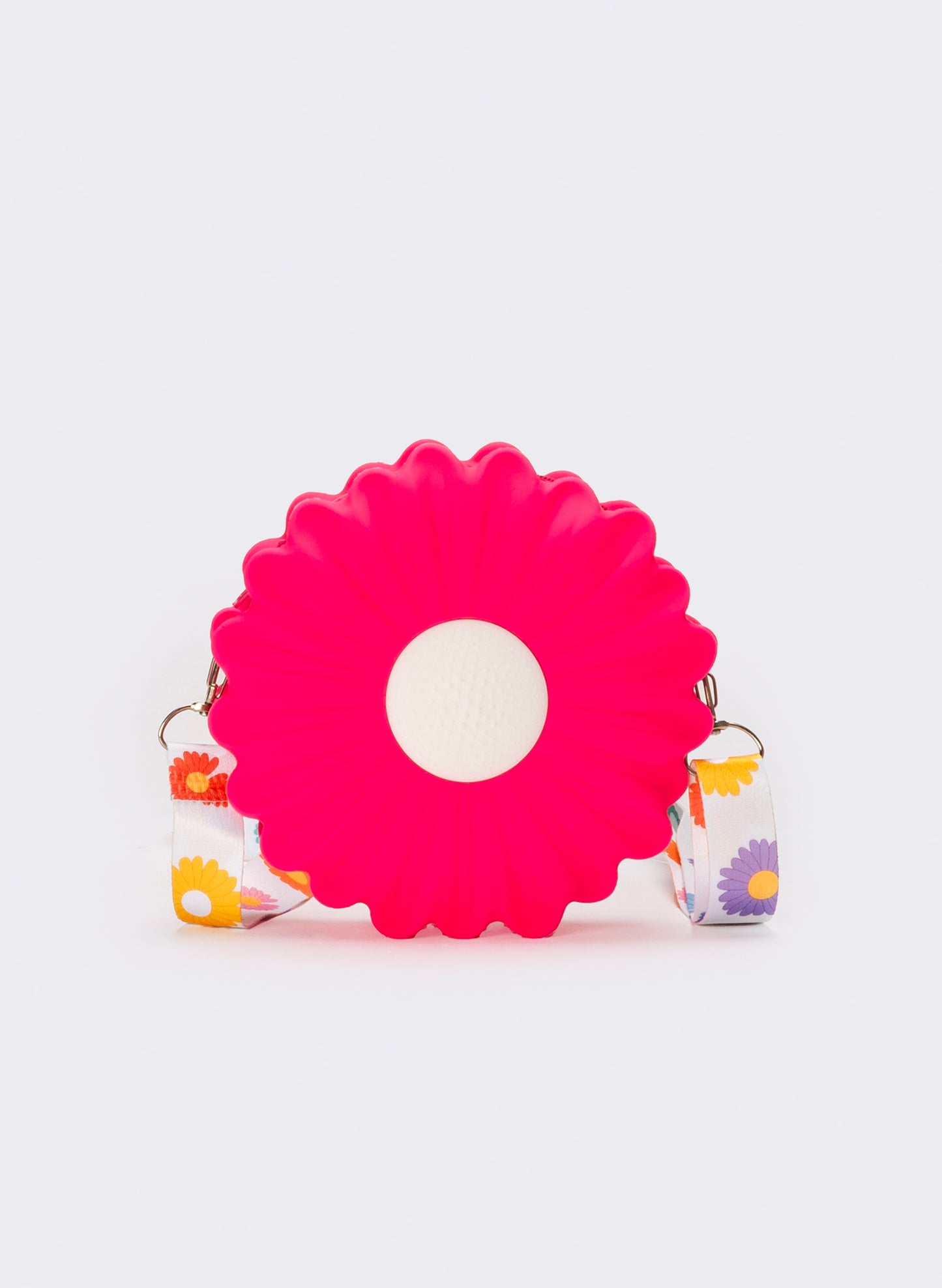 Borsetta bambina soft con fiore e tracolla - Fuxia