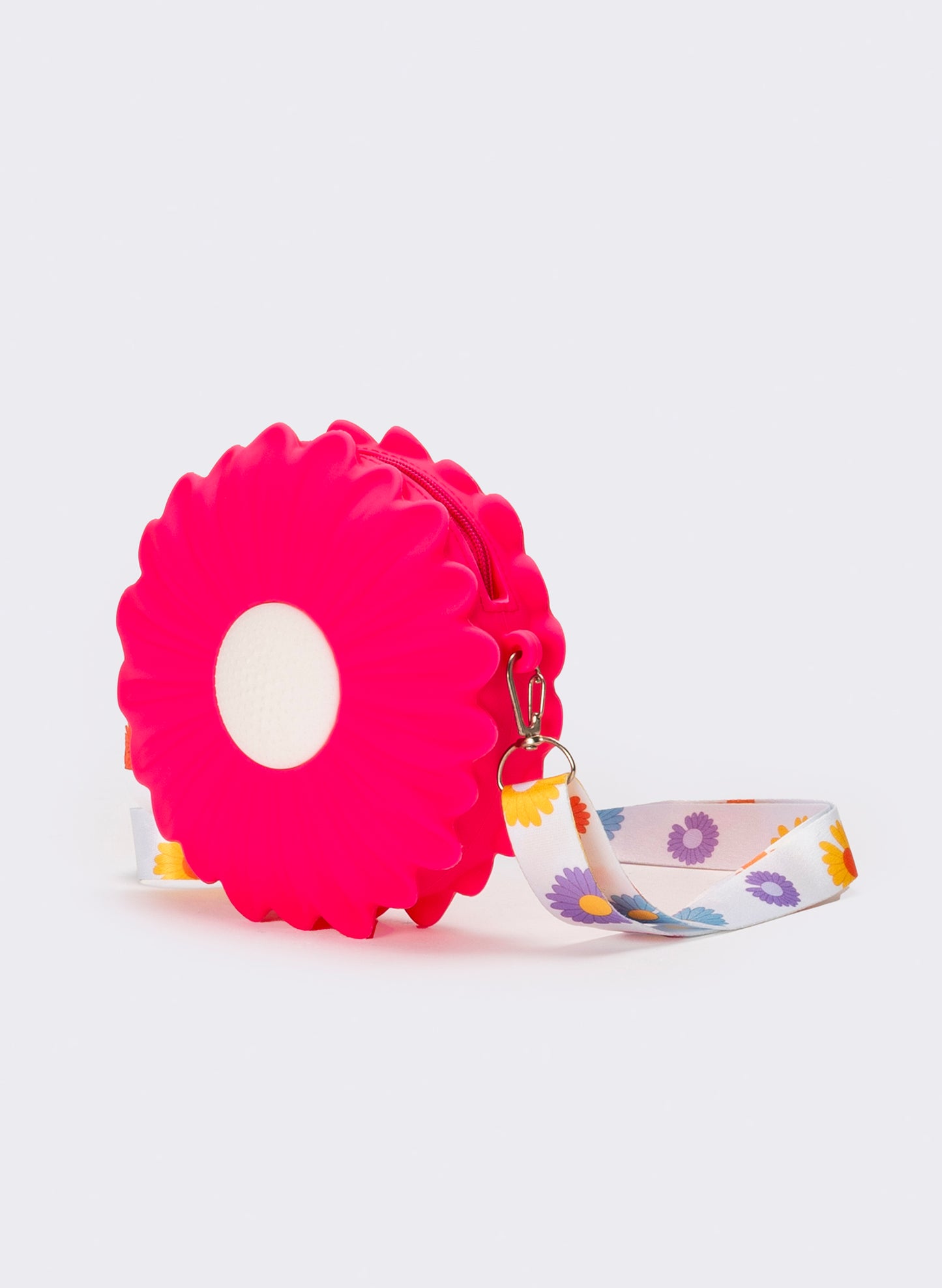 Borsetta bambina soft con fiore e tracolla - Fuxia