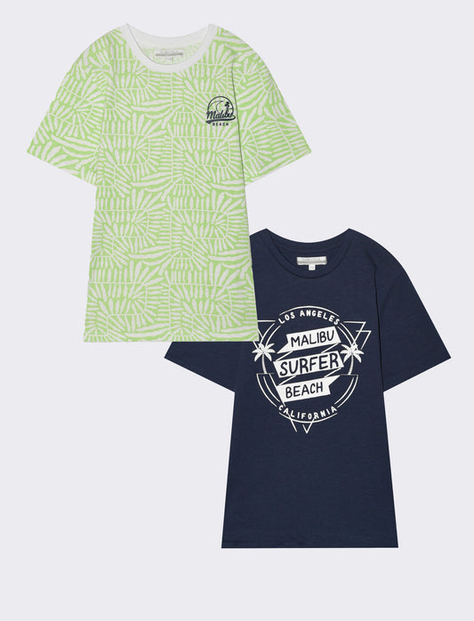 T-shirt 2Pack da bambino - Blu