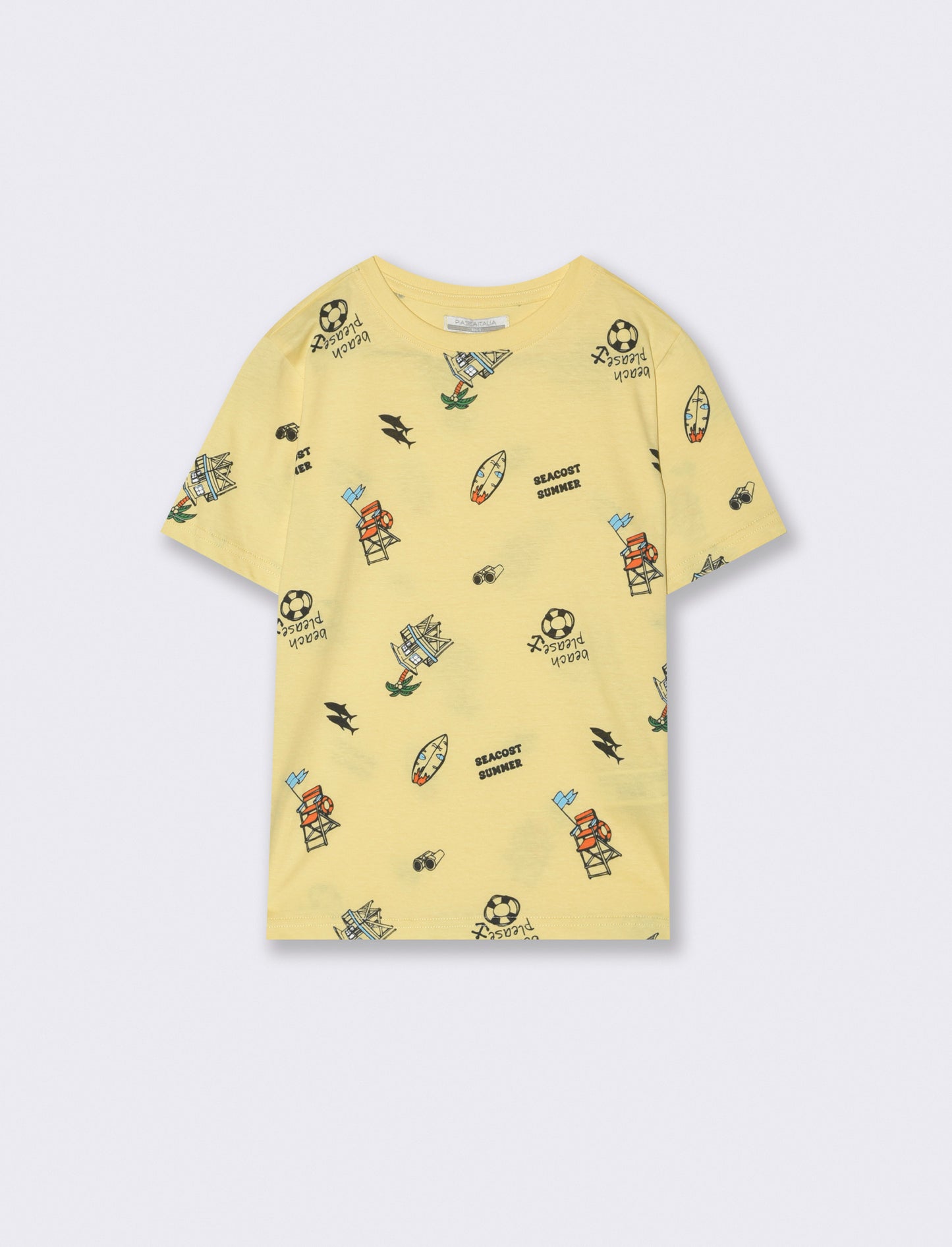 T- shirt stampata da bambino - Giallo