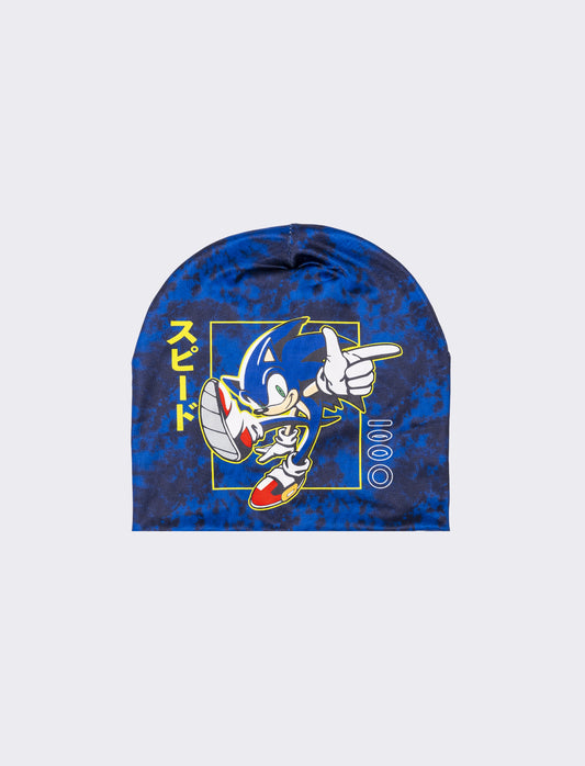 Cappello bambino cuffia sonic - Nero