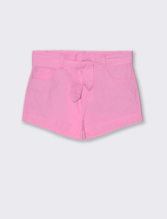Short in popeline da bambina - Rosa