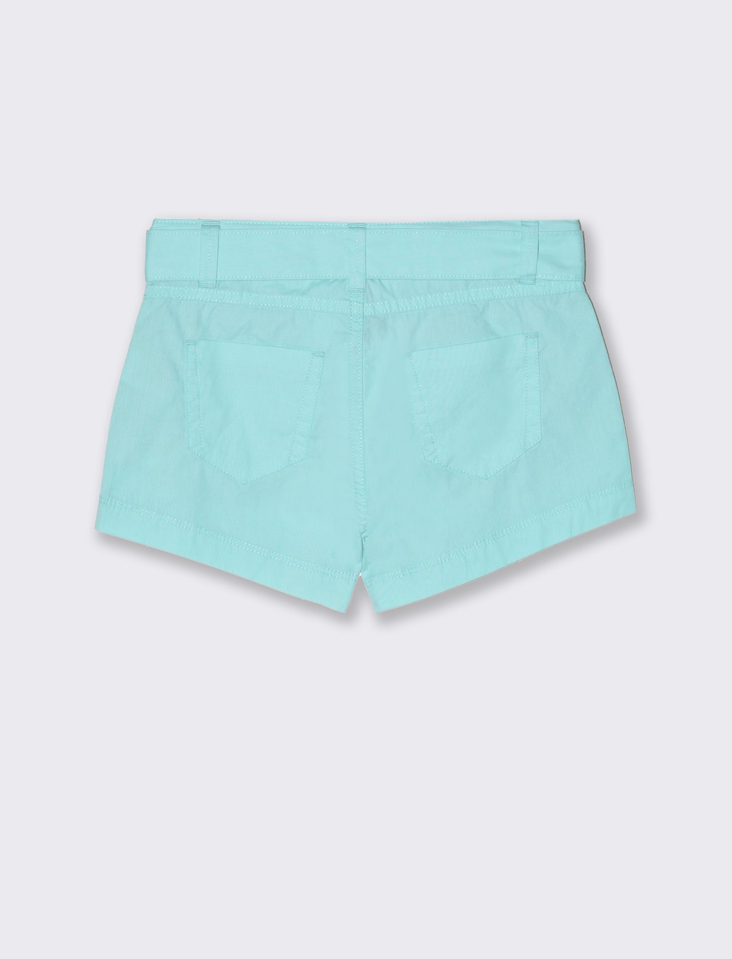 Short in popeline da bambina - Verde acqua