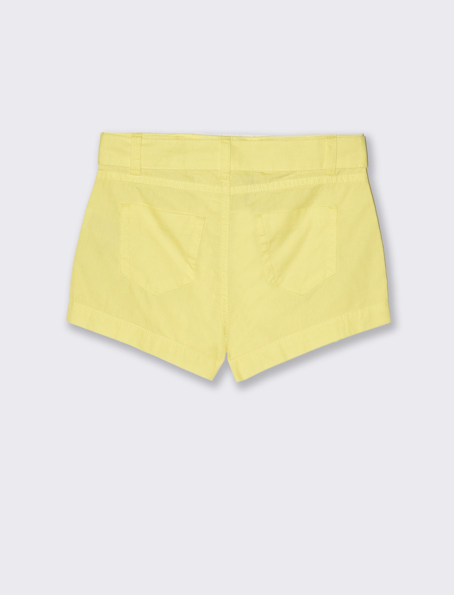 Short in popeline da bambina - Giallo