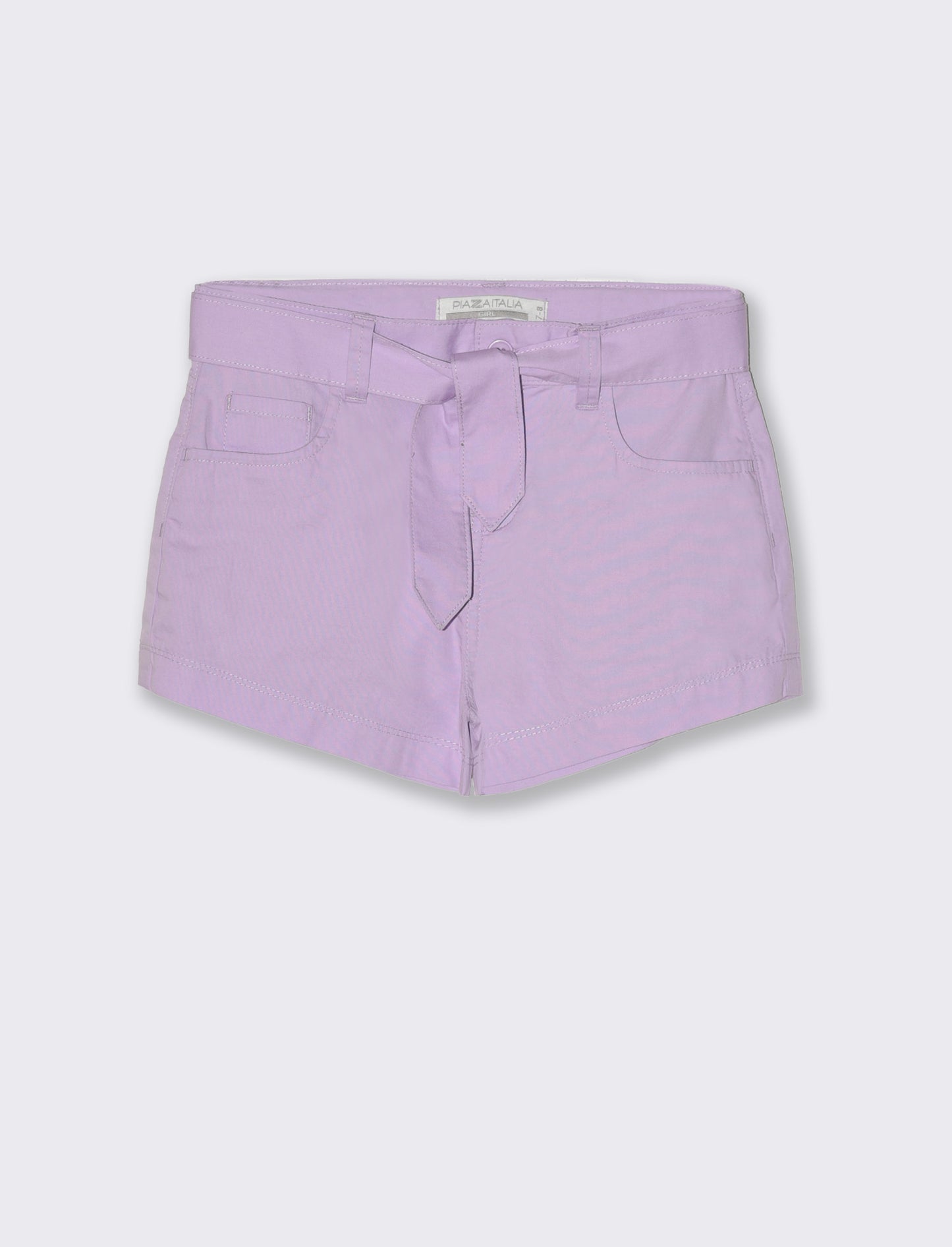 Short in popeline da bambina - Lilla
