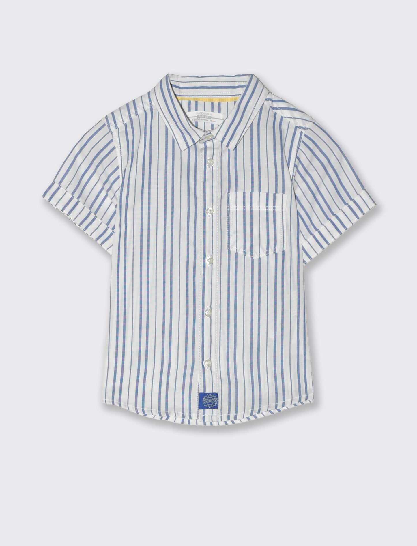 Camicia tinto filo da neonato - Bianco