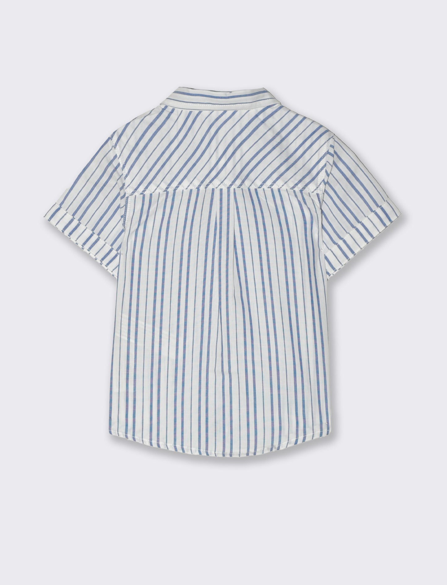 Camicia tinto filo da neonato - Bianco