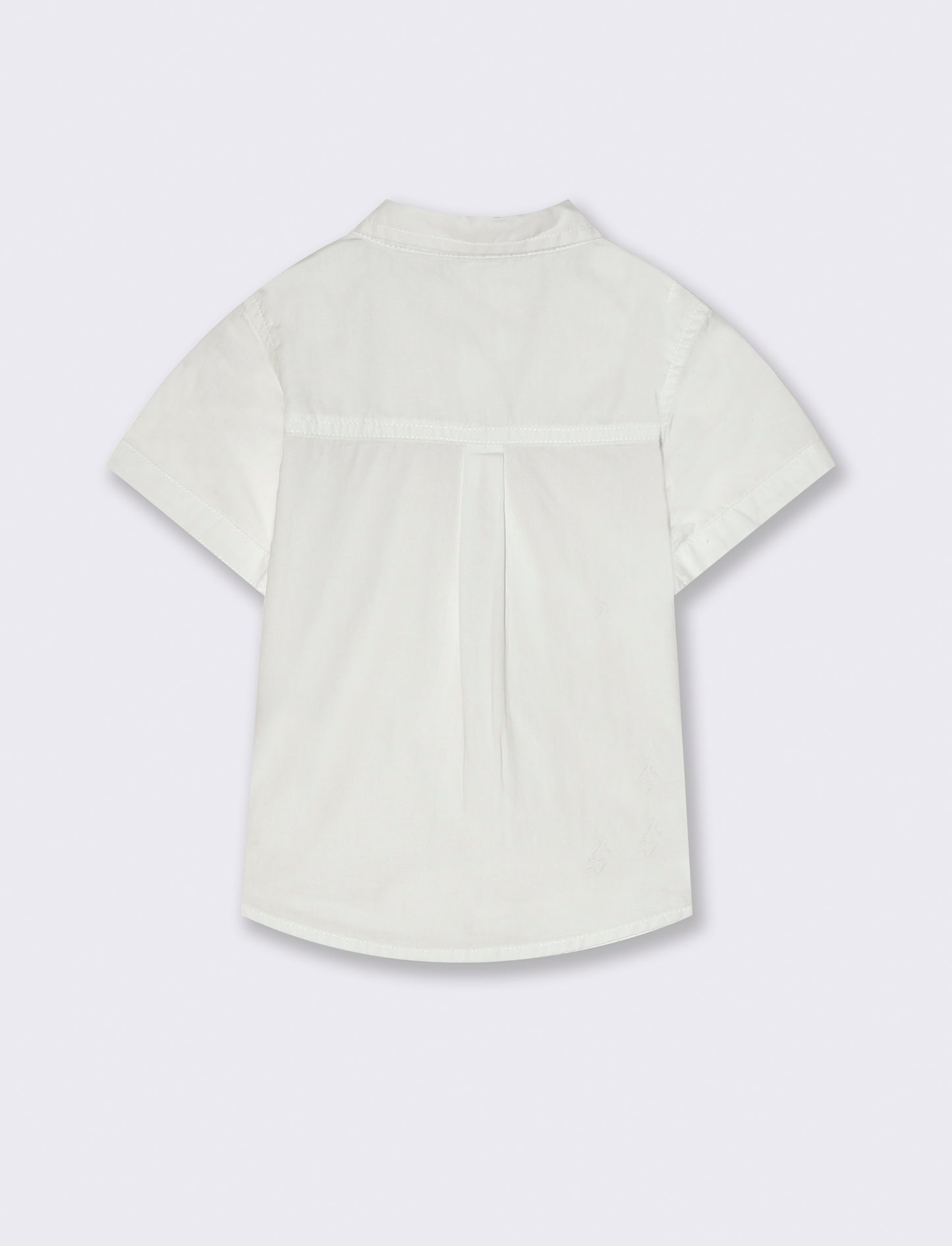 Camicia con ricamino da neonato - Bianco