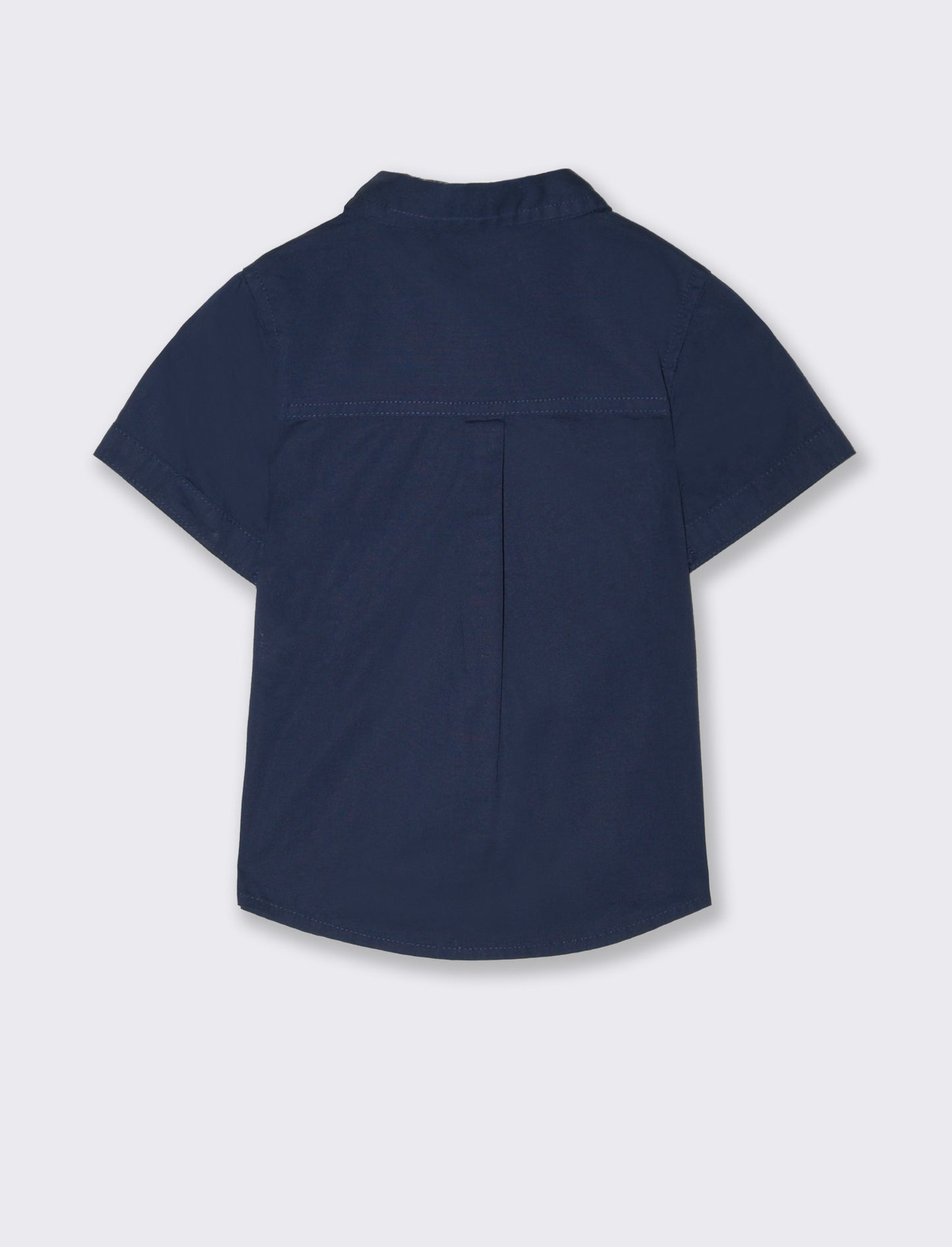 Camicia con ricamino da neonato - Blu