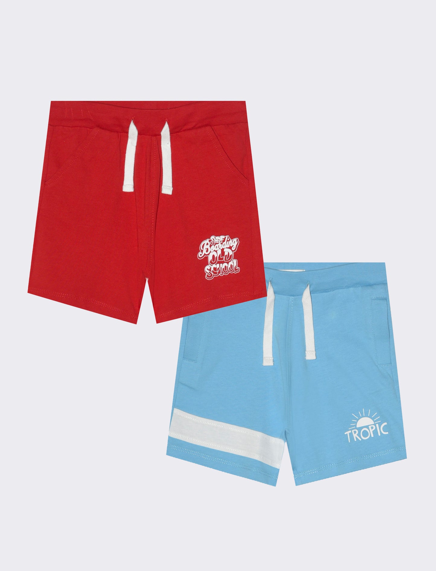 Set bipack bermuda da neonato - Rosso