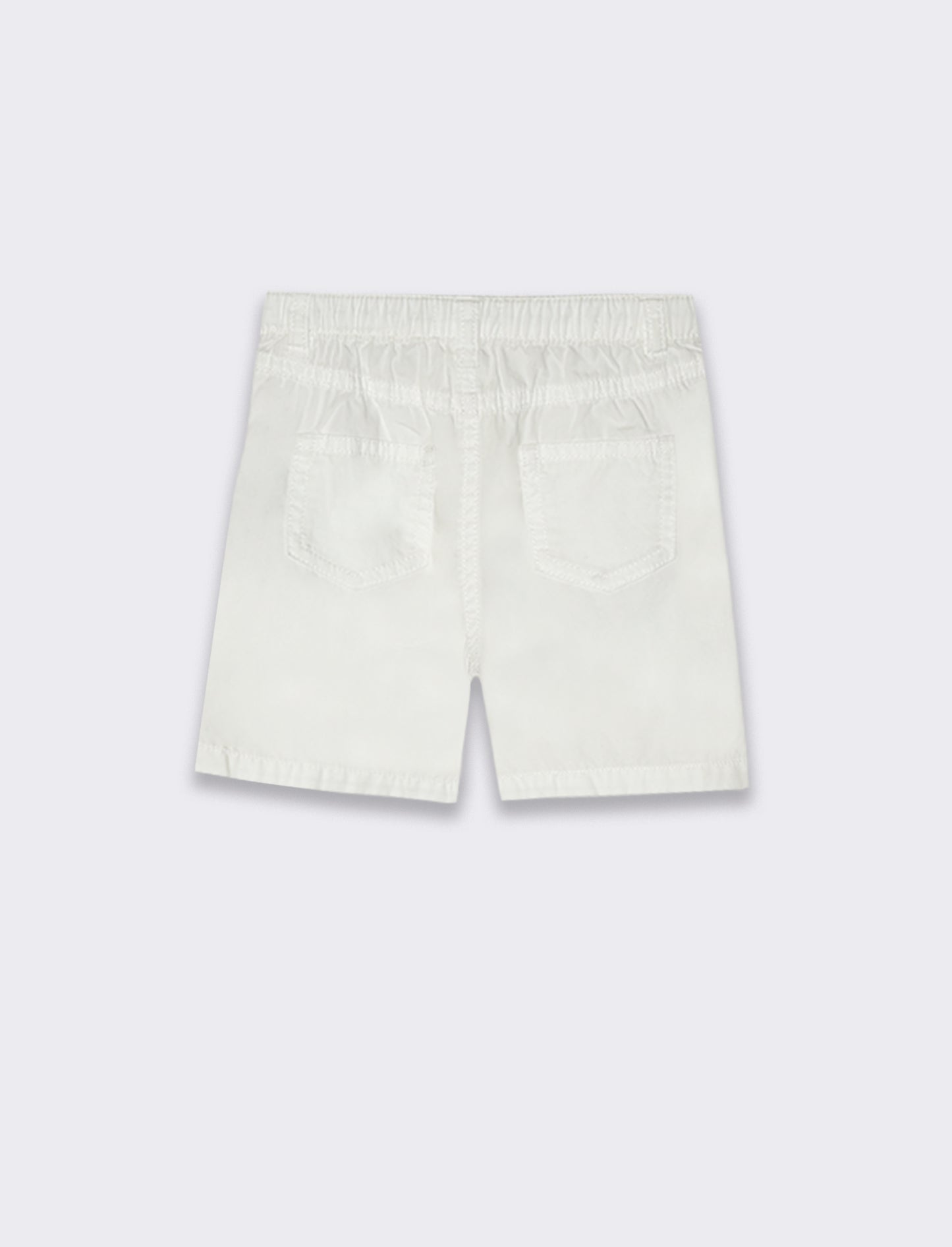 Bermuda in popeline da neonato - Bianco