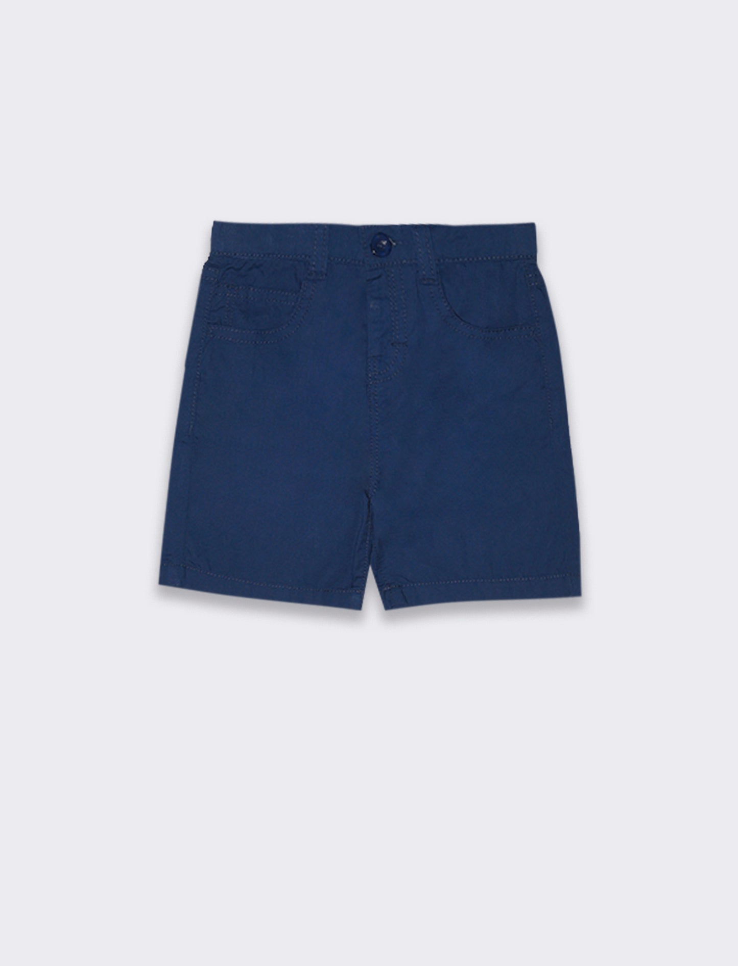 Bermuda in popeline da neonato - Blu