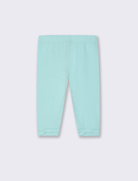 Leggings corto da bambina - Verde acqua