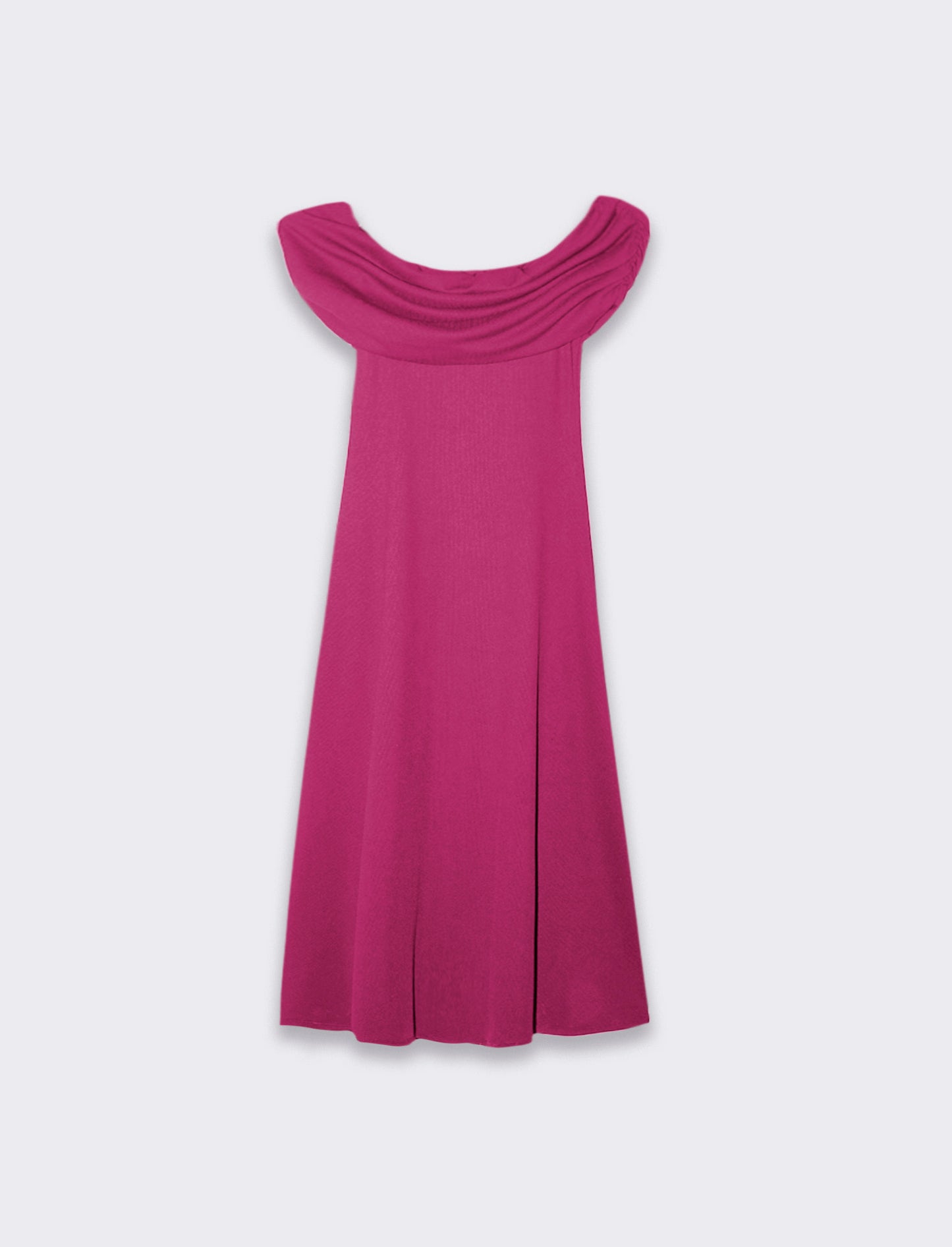 Elegant Strapless Maxi Dress for Women - Fuxia