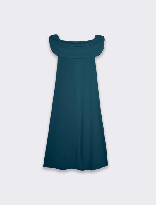 Elegant Strapless Maxi Dress for Women - Green