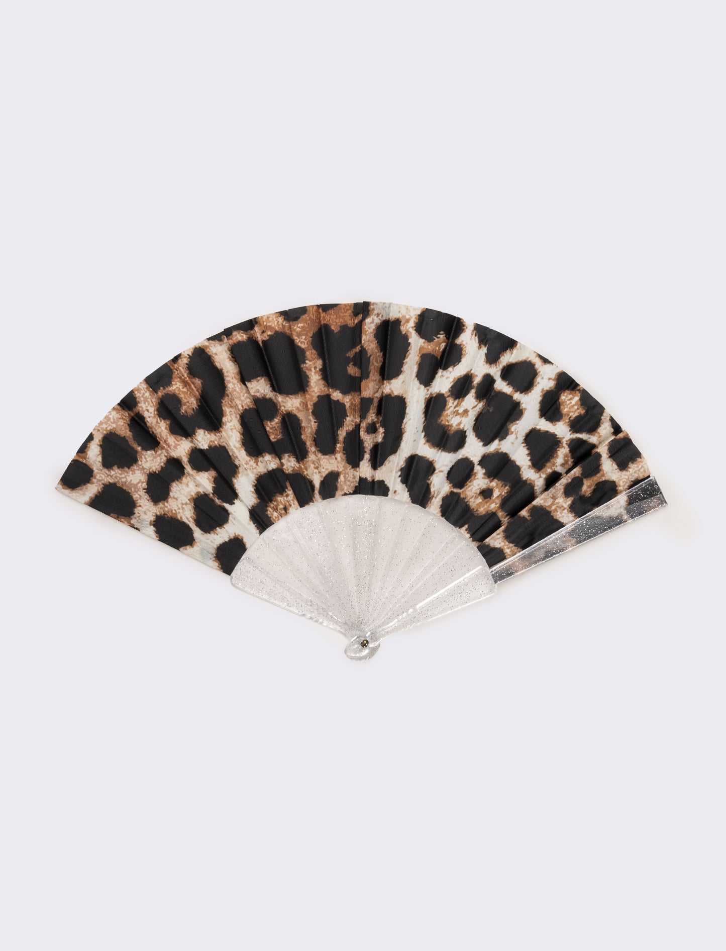 Ventaglio donna bianco -leopardato-fiori - Leopardato