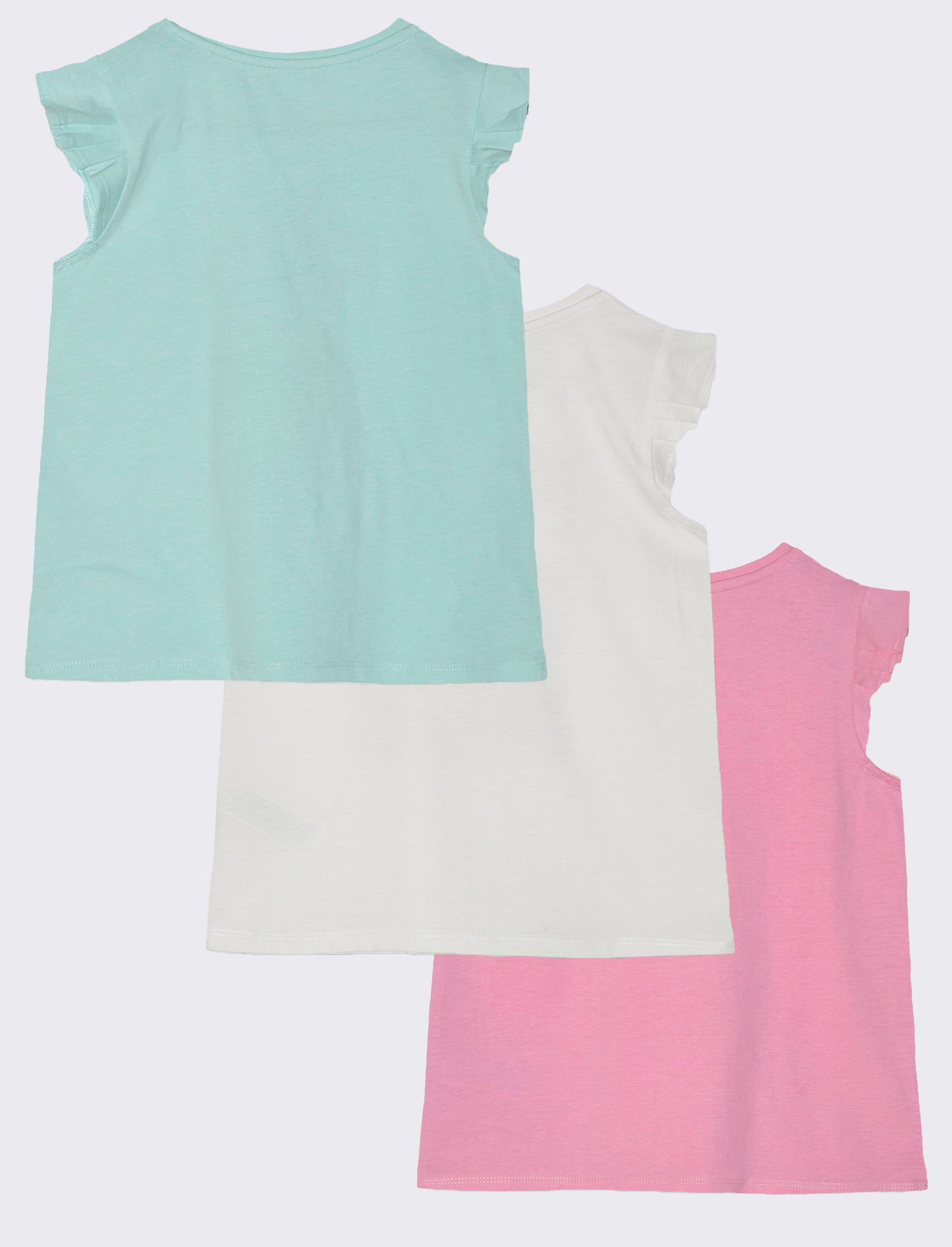 T-shirt 3 pack da bambina - Rosa