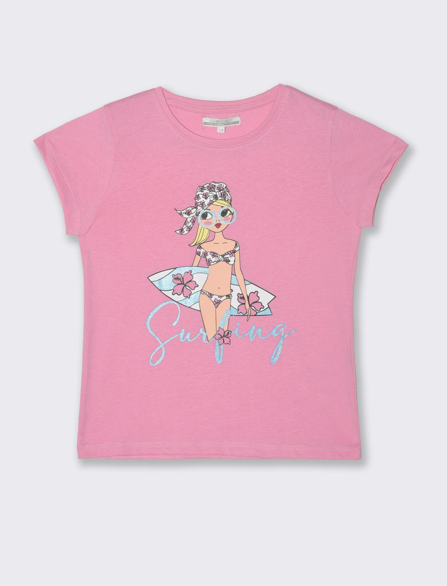 T-shirt con stampa multicolor da bambina - Rosa