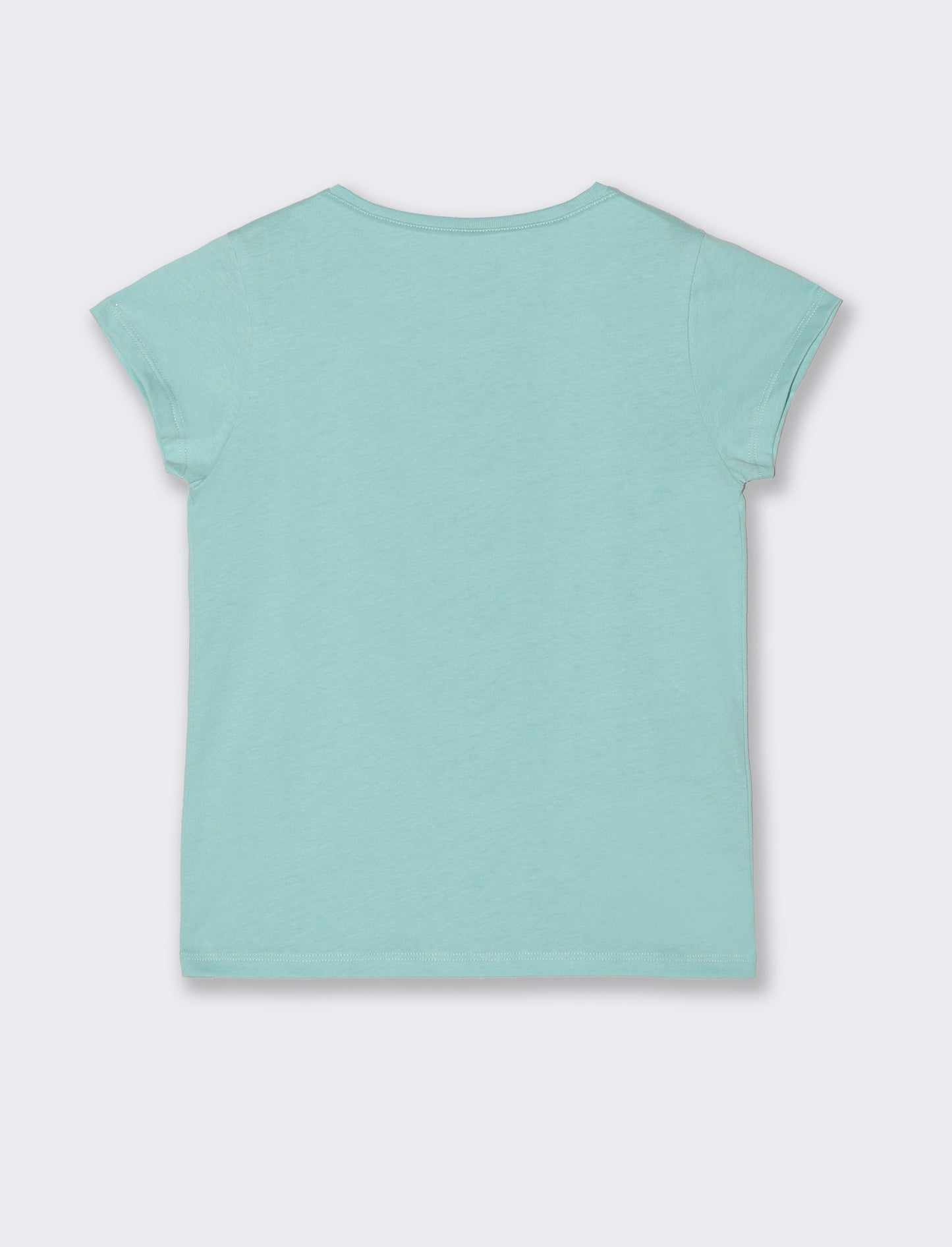 T-shirt con stampa multicolor da bambina - Verde acqua